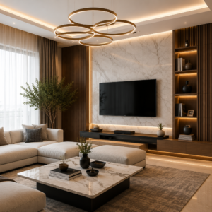 التصميم الداخلي غرف المعيشة بالمتر